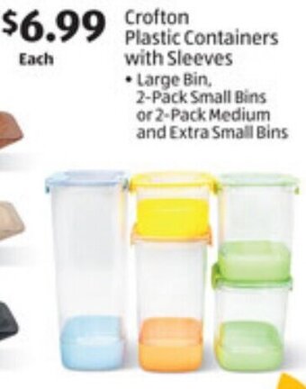 Crofton Plastic Containers with Sleeves