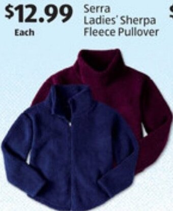 ALDI Serra Ladies' Sherpa Fleece Pullover offer