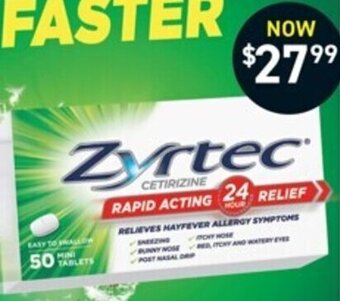 Chemist King ZYRTEC Tablets 50 pack offer
