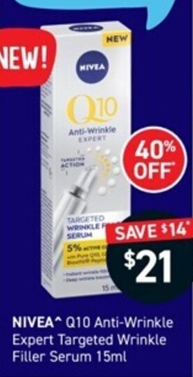 NIVEA Q10 Anti-Wrinkle Expert Targeted Wrinkle Filler Serum 15ml