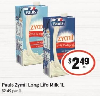 IGA Pauls Zymil Long Life Milk 1L offer