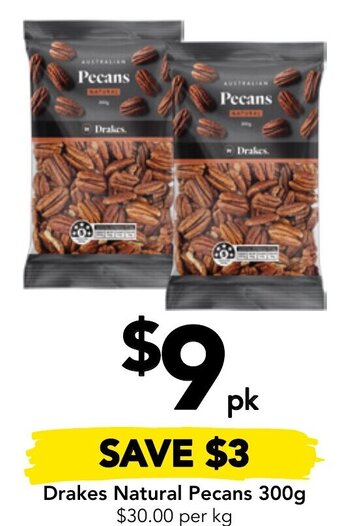 Drakes Drakes Natural Pecans 300g offer