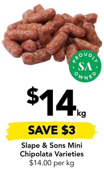 Drakes Slape & Sons Mini Chipolata Varieties offer