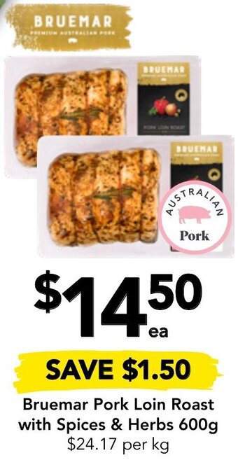Drakes Bruemar Pork Loin Roast with Spices & Herbs 600g offer