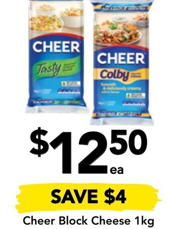 Drakes Cheer Block Cheese 1kg offer