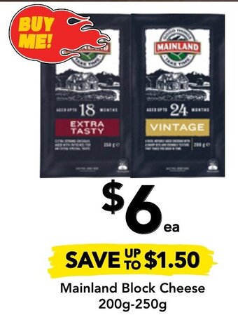 Drakes Mainland Block Cheese 200g-250g offer