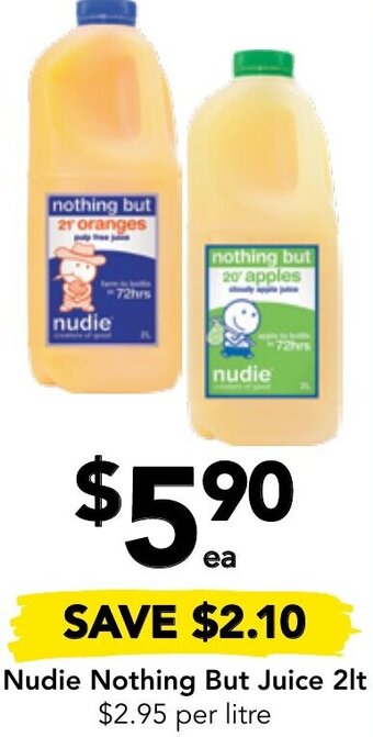 Drakes Nudie Nothing But Juice 2lt offer