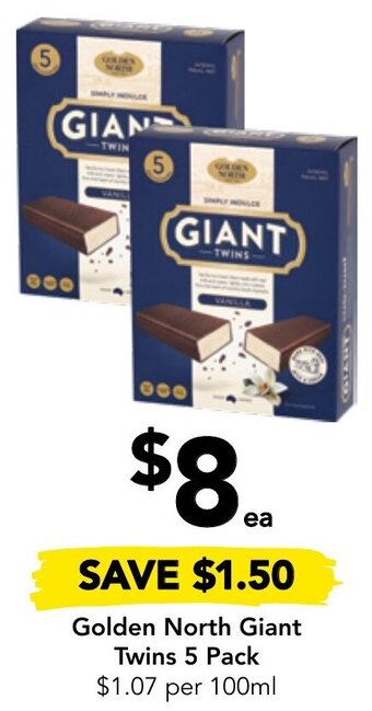 Drakes Golden North Giant Twins 5 Pack offer
