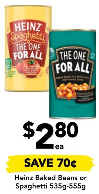 Drakes Heinz Baked Beans or Spaghetti 535g-555g offer