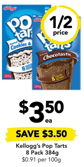 Drakes Kellogg's Pop Tarts 8 Pack 384g offer