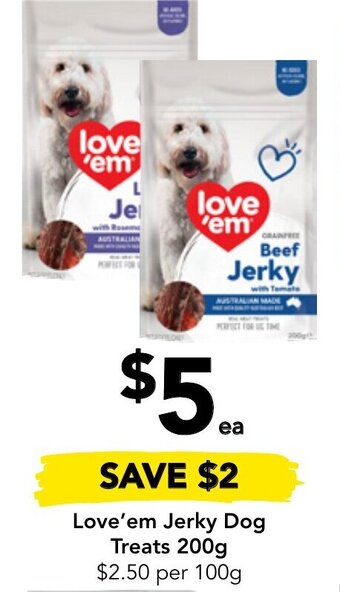 Love'em Jerky Dog Treats 200g