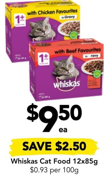 Drakes Whiskas Cat Food 12x85g offer