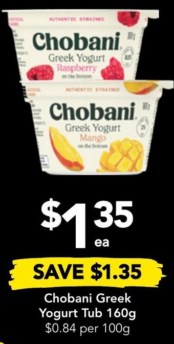 Drakes Chobani Greek Yogurt Tub 160g offer