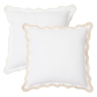 Pillow Talk Maya scalloped large square cushion by habitat offer