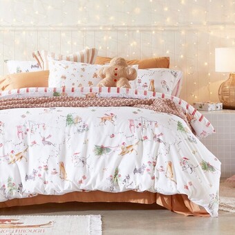 Pillow Talk Merry woofmas christmas quilt cover set by habitat offer
