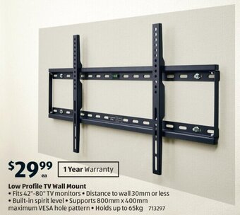 ALDI Low Profile TV Wall Mount offer