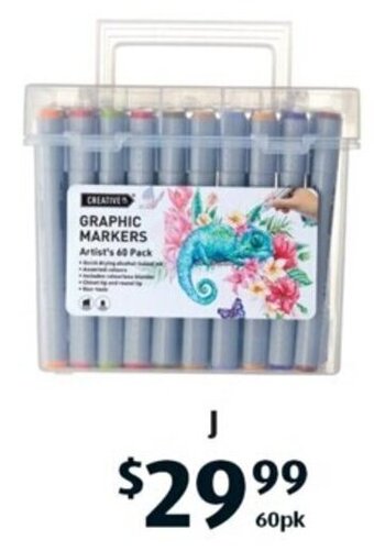 ALDI J Graphic Markers 60pk offer