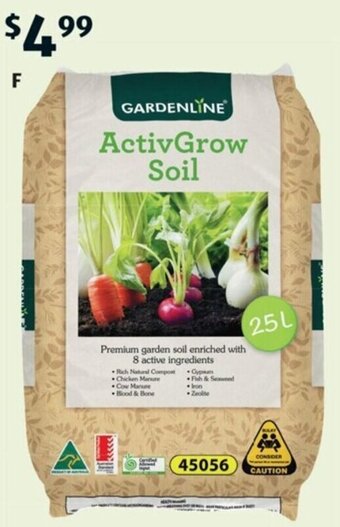 ALDI F ActivGrow Garden Soil 25L offer