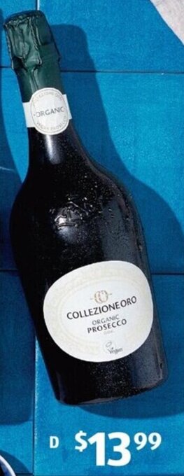 ALDI D Collezione Oro Organic Prosecco NV 750ml offer