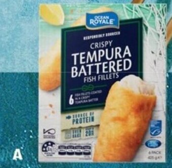 ALDI A Ocean Royale Tempura Fish Fillets 6pk/425g offer