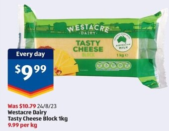 ALDI Westacre Dairy Tasty Cheese Block 1kg offer