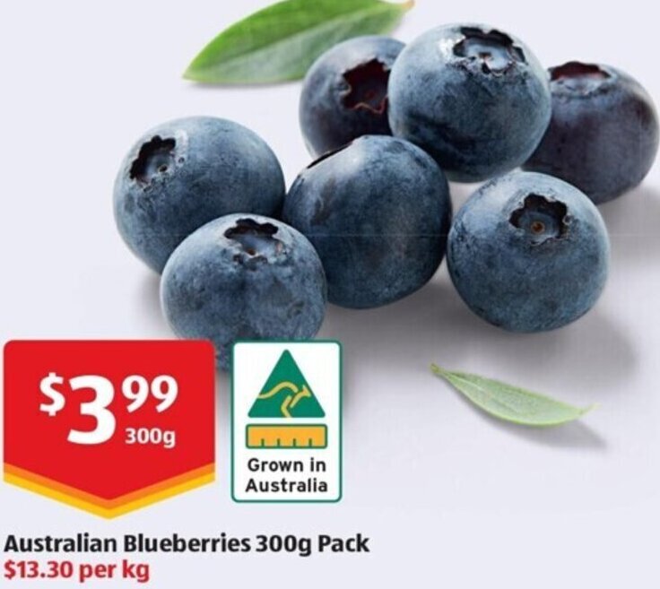 Australian Blueberries 300g Pack offer at ALDI