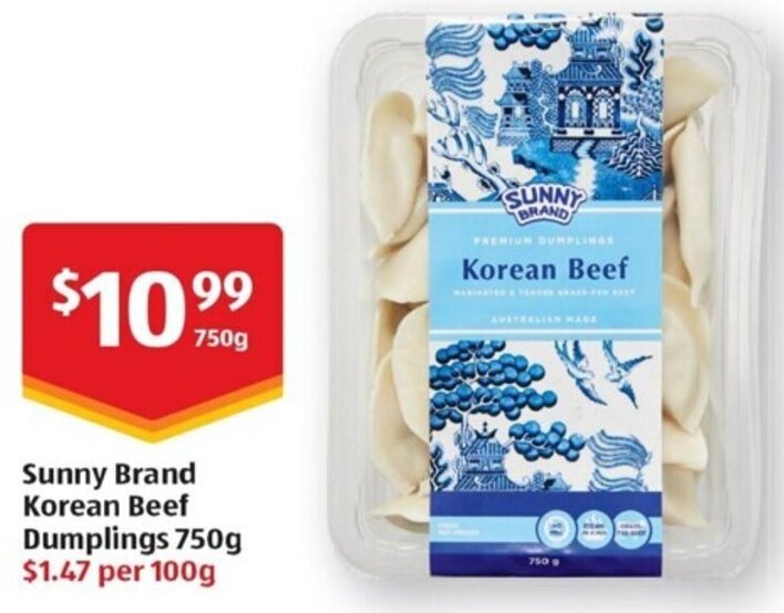 Sunny Brand Korean Beef Dumplings 750g offer at ALDI