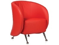 LivingStyles Ruby PU Leather Armchair, Red offer