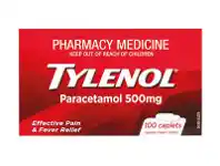 Tylenol Paracetamol 500mg 100 Tablets