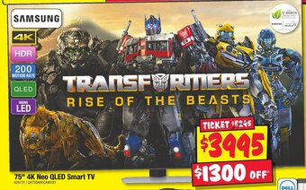 JB Hi-Fi 75" 4K Neo QLED Smart TV offer