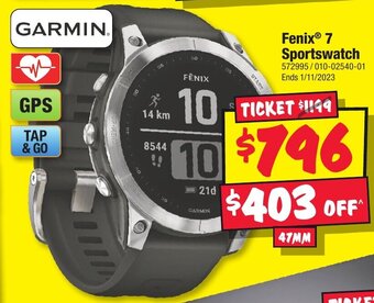 JB Hi-Fi Fenix 7 Sportswatch offer