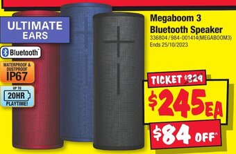 JB Hi-Fi Megaboom 3 Bluetooth Speaker offer