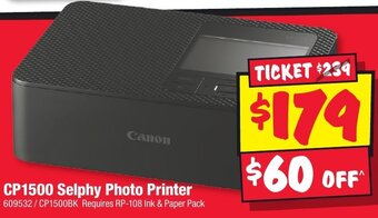 JB Hi-Fi CP1500 Selphy Photo Printer offer