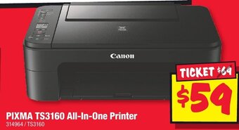 JB Hi-Fi PIXMA TS3160 All-In-One Printer offer
