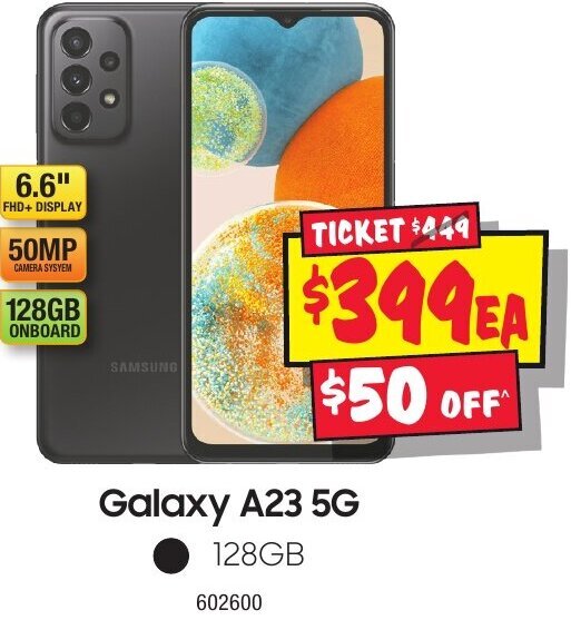 Galaxy A23 5G 128GB offer at JB HiFi