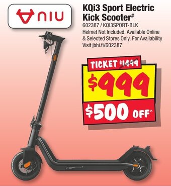 JB Hi-Fi KQi3 Sport Electric Kick Scooter offer