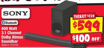 JB Hi-Fi 400 Watt 3.1 Channel Dolby Atmos Soundbar offer