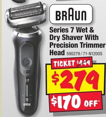 JB Hi-Fi Series 7 Wet & Dry Shaver With Precision Trimmer Head offer
