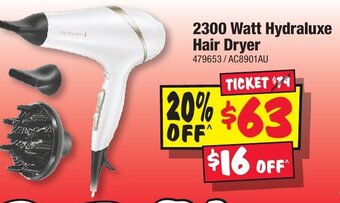 JB Hi-Fi 2300 Watt Hydraluxe Hair Dryer offer