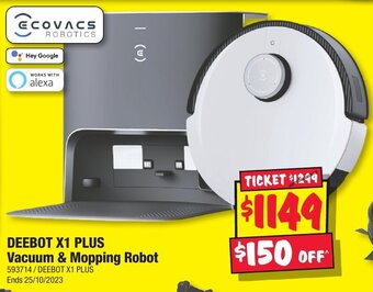 DEEBOT X1 PLUS Vacuum & Mopping Robot