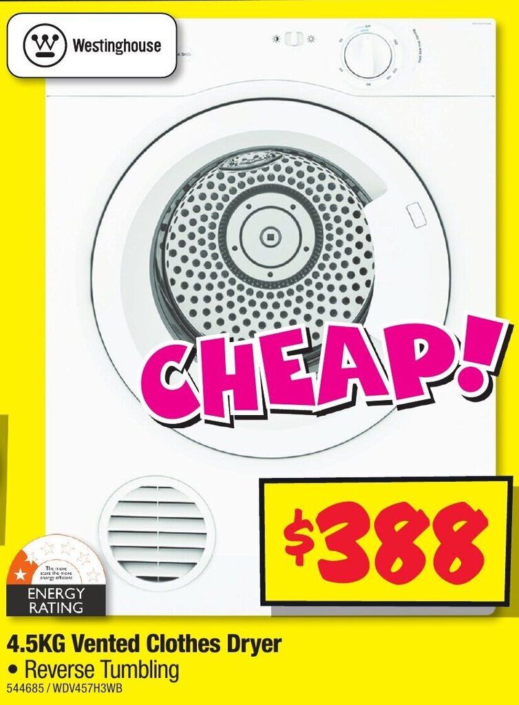 4.5KG Vented Clothes Dryer offer at JB HiFi