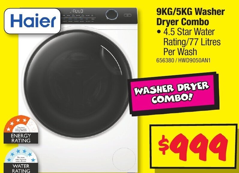 9KG/5KG Washer Dryer Combo offer at JB HiFi