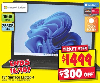 JB Hi-Fi 13" Surface Laptop 4 offer