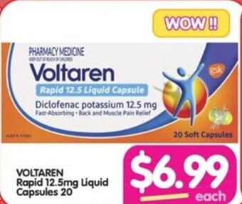 Your Discount Chemist VOLTAREN Rapid 12.5mg Liquid Capsules 20 offer