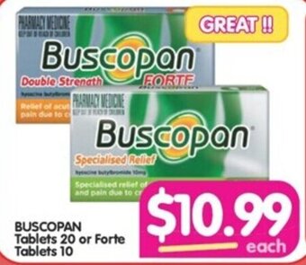 BUSCOPAN Tablets 20 or Forte Tablets 10