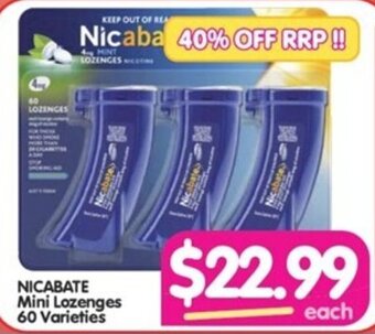 Your Discount Chemist NICABATE Mini Lozenges 60 Varieties offer