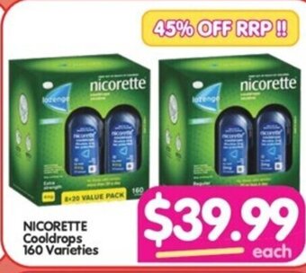 Your Discount Chemist NICORETTE Cooldrops 160 Varieties offer