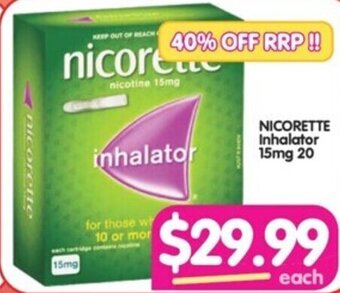Your Discount Chemist NICORETTE Inhalator 15mg 20 offer