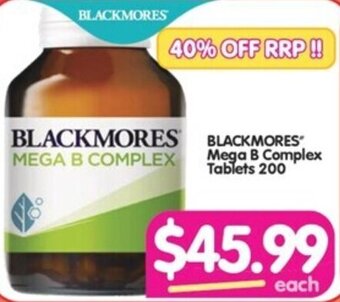 Your Discount Chemist BLACKMORES Mega B Complex Tablets 200 offer