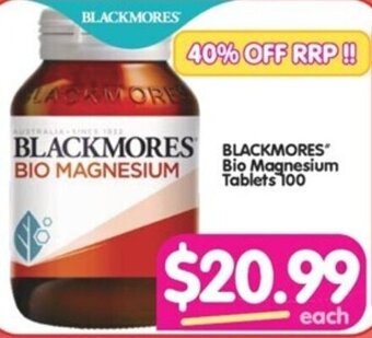 Your Discount Chemist BLACKMORES Bio Magnesium Tablets 100 offer
